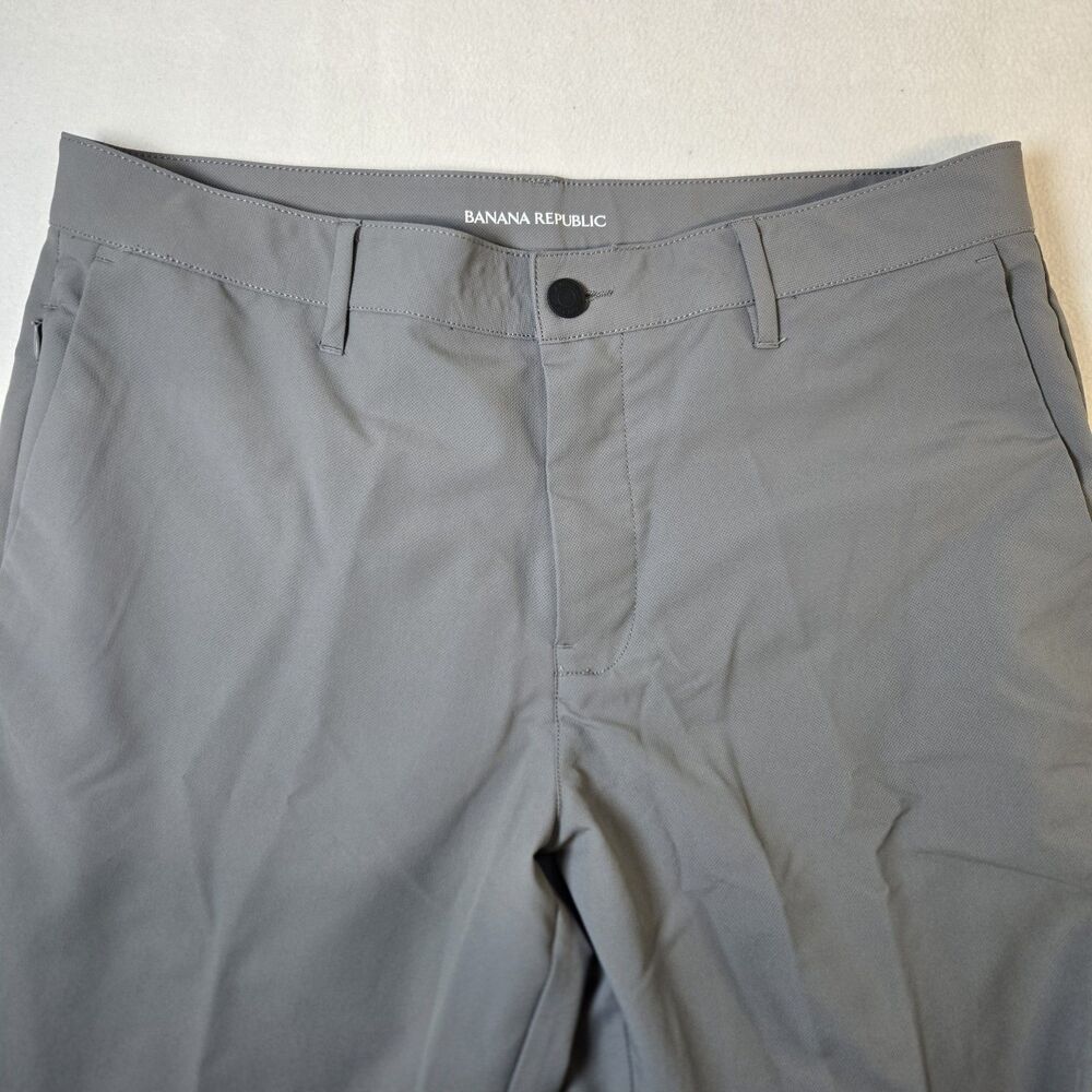 Banana Republic Pants Mens 34x30 Gray Performance Golf Flat Front Zip Pocket